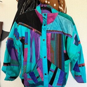 Colorful Women's Patchwork Jacket